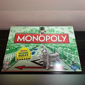 2013 Monopoly House Rules Hasbro Classic Board Game with Cat Token New Sealed